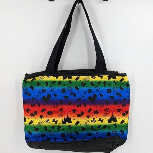 NWT DISNEY PARKS Rainbow Pride Shoulder Tote Bag - Picture 3 of 7